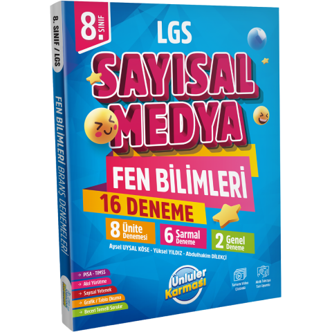 8. SINIF LGS SAYISAL MEDYA FEN BİLİMLERİ 16 DENEME